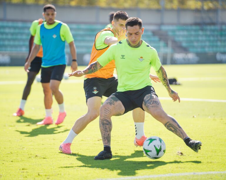 Entrenamiento del Real Betis. Fotografía del club.