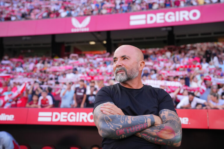 Jorge Sampaoli en el banquillo del Sevilla FC